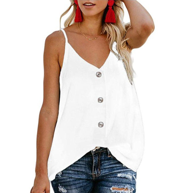 Summer Sexy Thin Shoulder Strap Top Women New Casual Top - Classic chic