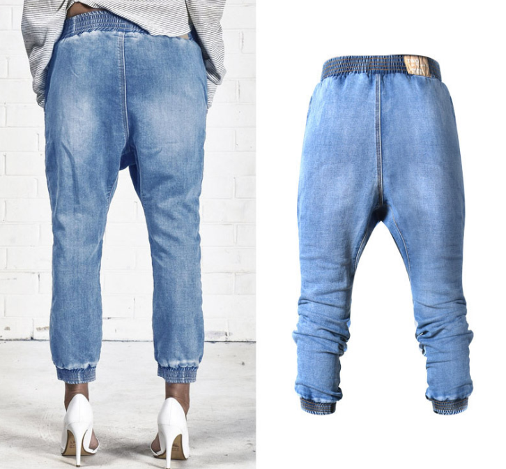 Elastic Waist Jeans Women Casual Female Cross-pants Plus Size Big and Tall Women Clothes High Quality Woman Summer Jeans S2814 - Classic chic