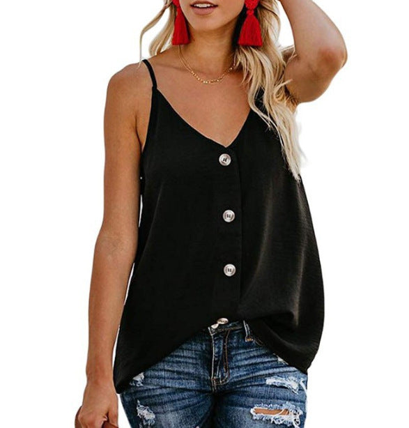 Summer Sexy Thin Shoulder Strap Top Women New Casual Top - Classic chic