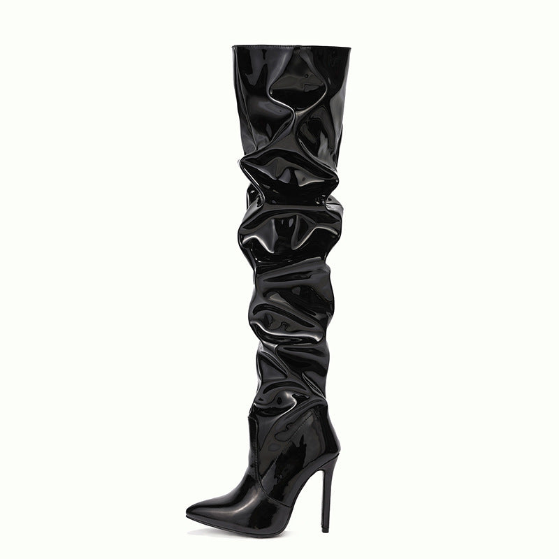 Knee High Long Boots Women Fashion Super High Heel Party Shoes