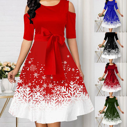 Christmas Snowflake Element Female Skirt