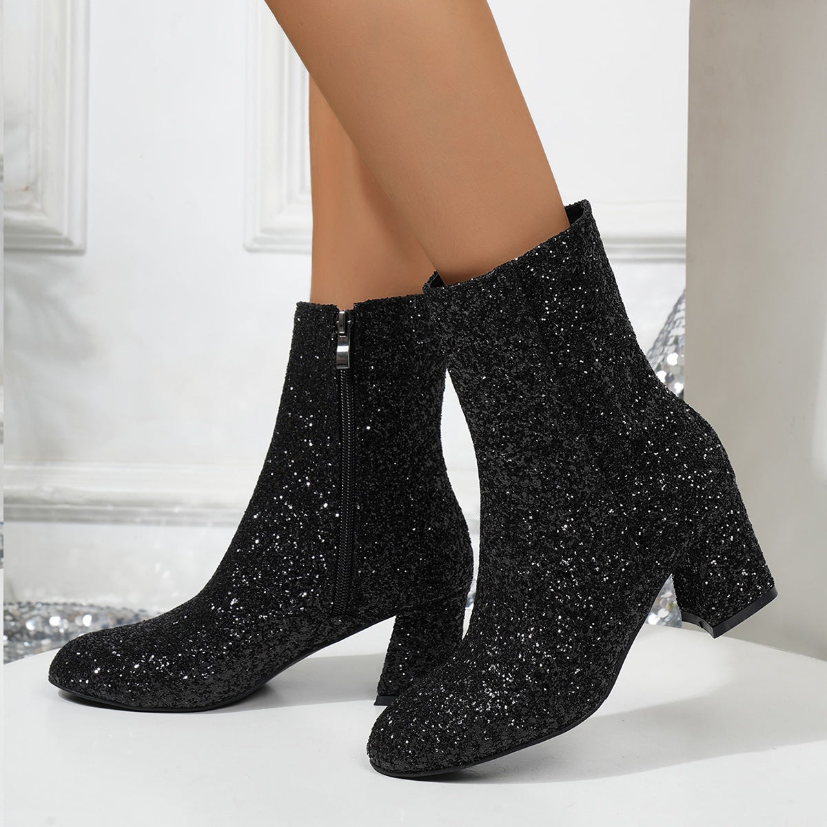 Sequin Boots For Women