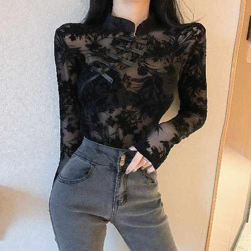 Chinese Style Retro Sexy Lace Top Women - Classic chic