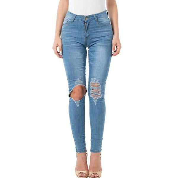 Ripped Jeans For Women 2021 Women Jeans Pencil Pants Denim Jeans - Classic chic