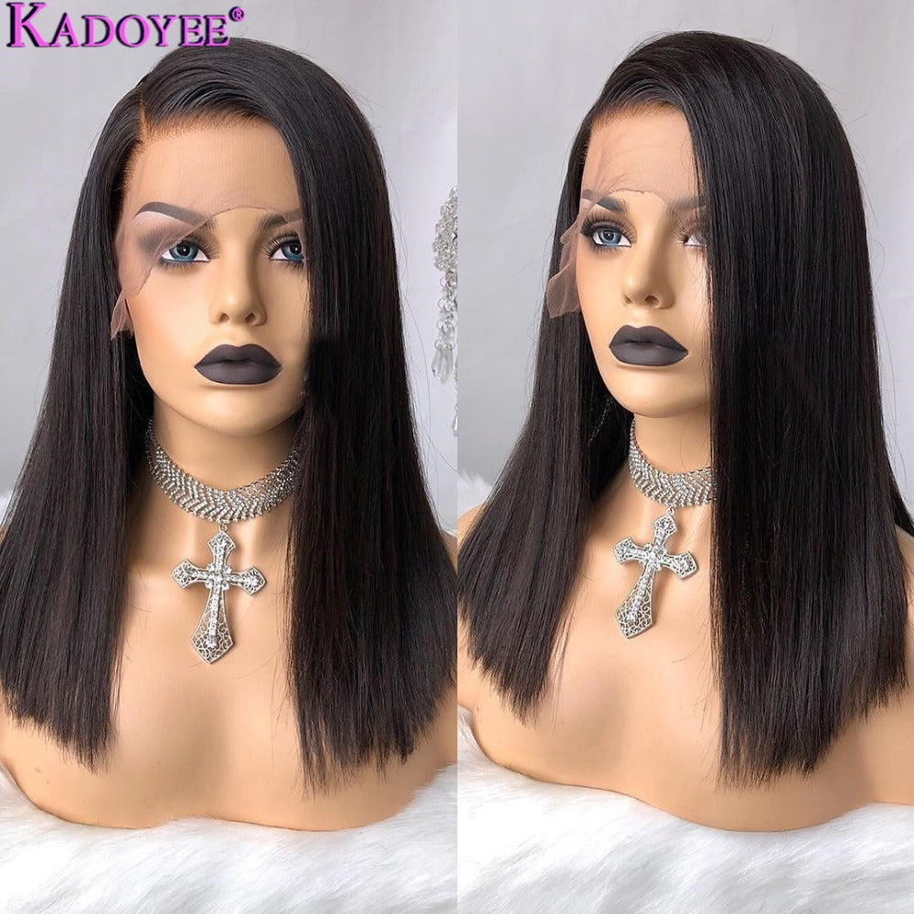 Europe, America, African Wigs,Female Human Hair Wigs, Front Lace Real Wigs - Classic chic