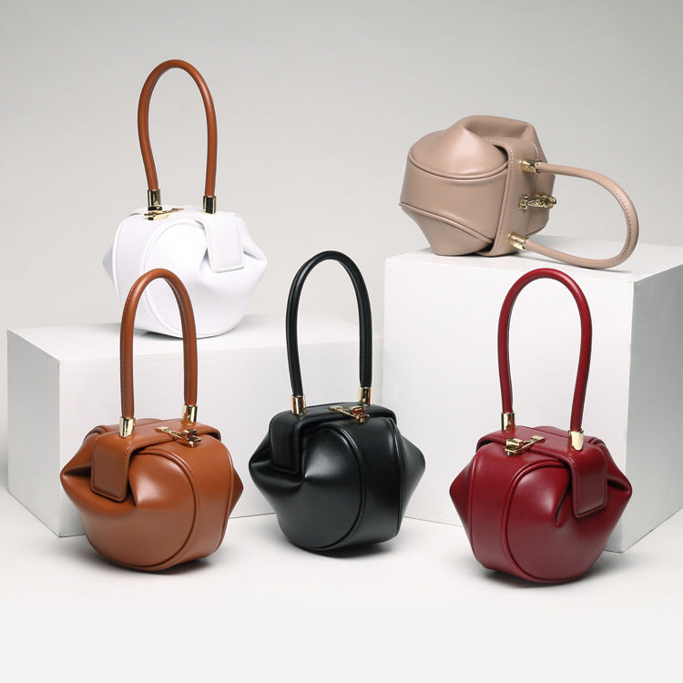 Leather handbags fashion dumplings handbag - Classic chic